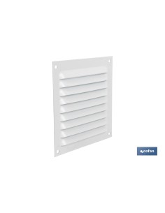 Pack mit 5 Aluminium weißen Lüftungsgittern 10 x 10 cm