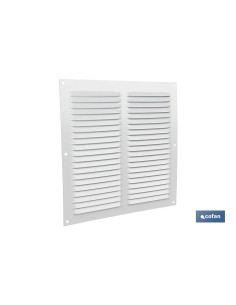 Pacote com 5 unidades de grelha de ventilação alumínio branco 25 x 25 cm
