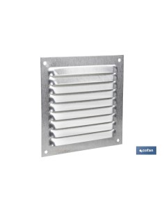 Pack mit 5 Aluminium-Lüftungsgittern 10 x 10 cm