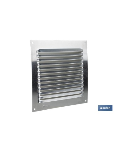 Pack of 5 aluminum ventilation grilles 15 x 15 cm