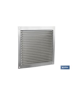 Pacote com 5 unidades de grelha de ventilação em alumínio 17 x 17 cm