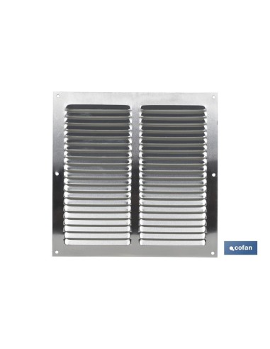 Pack mit 5 Aluminium-Luftgitter 25 x 25 cm