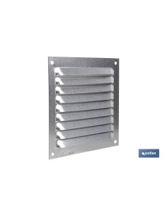 Pack 5 unidades rejilla de ventilación aluminio con mosquitera 10 x 10 cm