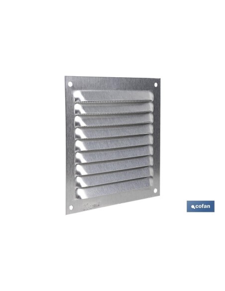 Pacote com 5 unidades de grelha de ventilação em alumínio com mosquiteiro 10 x 10 cm