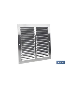 Pack 5 unidades rejilla de ventilación aluminio con mosquitera 20 x 20 cm