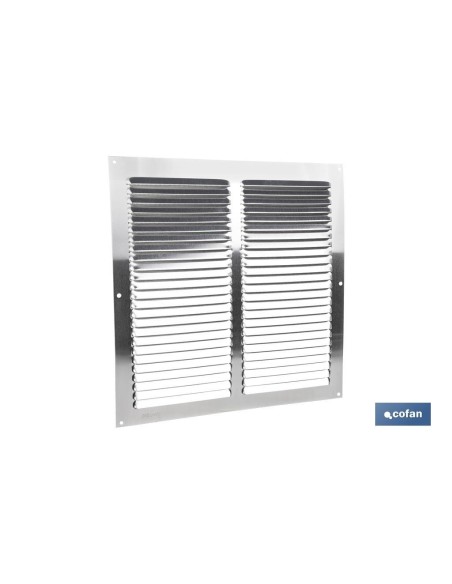 Pack de 5 grilles de ventilation en aluminium avec moustiquaire 30 x 30 cm