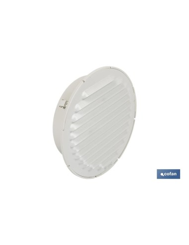 Pack de 5 grilles de ventilation aluminium-ABS blanc Ø12 cm