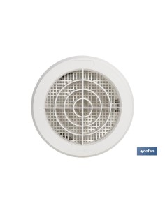 Pack of 5 white ABS ventilation grilles for embedded Ø10-11 cm