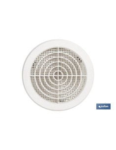 Pacote com 5 unidades de grelha de ventilação ABS branca para tubo Ø12-14 cm