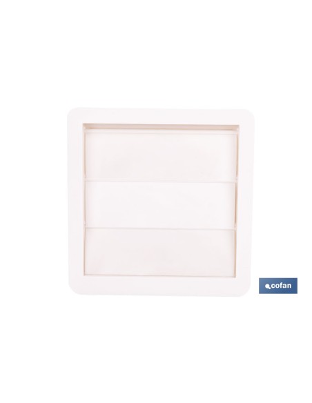 Pack de 5 grilles de ventilation ABS blanches avec lames mobiles Ø10 cm