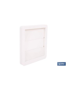 Pack 5 rejillas de ventilación ABS blancas con lamas móviles Ø10 cm 2