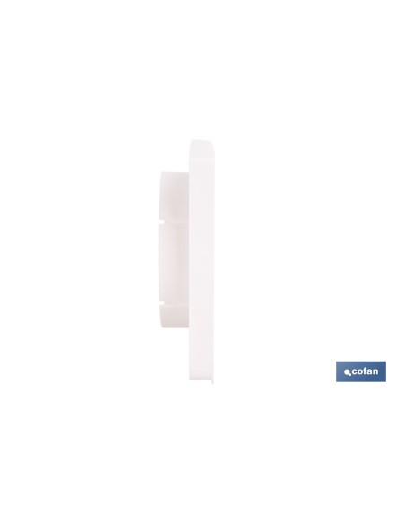 Pack de 5 grilles de ventilation ABS blanches avec lames mobiles Ø10 cm