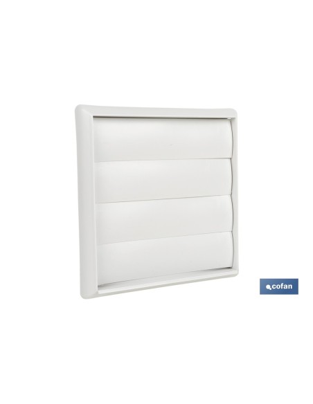 Pacote com 5 unidades de grelha de ventilação ABS branca com lâminas móveis Ø12 cm