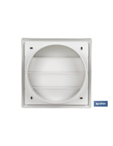 Pack of 5 ABS White Ventilation Grilles with Adjustable Blades Ø12 cm