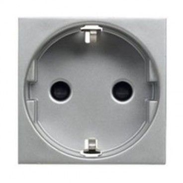 Base de enchufe schuko 2P+TT PLATA Niessen Zenit N2288 PL