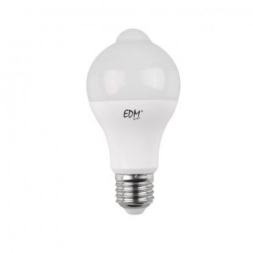 Bombilla LED 12W con sensor crepuscular y de presencia E27 3200K