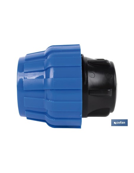 Pack of 3 Final Caps Polypropylene PN16 75 for Pipes