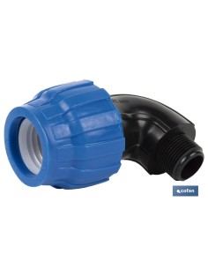Pack 5 unidades codo 90° rosca macho PP PN16 50 x 1 1/2