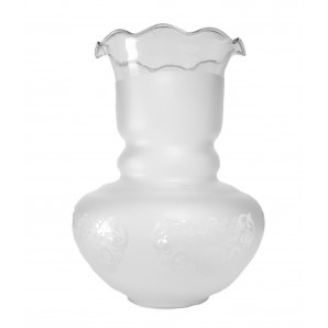 Abajur BURGOS vidro fosco 17x12cm boca 5,5cm