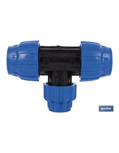 Pacote 3 unidades T reduzida PP PN16 63 X 40 X 63