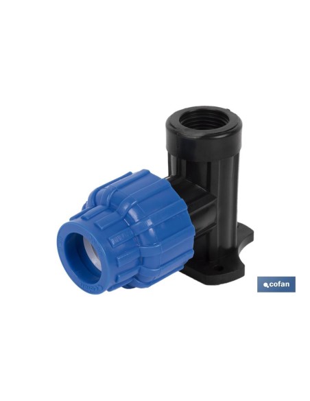 Pack 10 unidades Codo 90° Grifo Rosca Hembra PP PN16 20 x 3/4