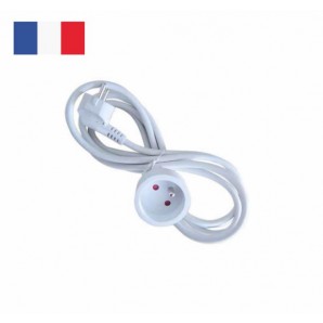 Elektro-verlängerungskabel system FRANCES 2 m weiß