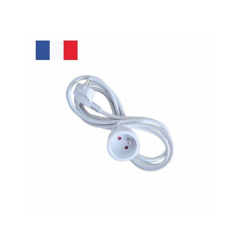 Prolongador eléctrico sistema FRANCES 2 metros blanco 