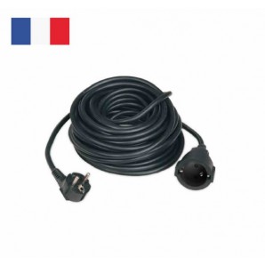 Elektro-verlängerungskabel system FRANCES, 25 meter, schwarz