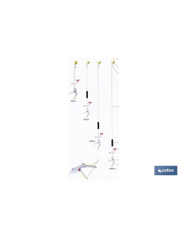 Podadora de longo alcance com tesoura e lâmina de aço 1230mm