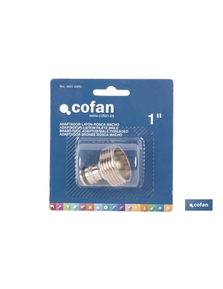 Adaptador de latão rosca macho 1" para sistemas de irrigação