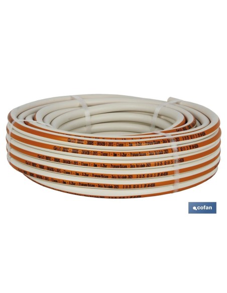 Flexibler Butangas-Schlauch 8 mm x 25 m EN 16436-1 genehmigt