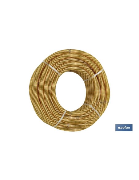 Spiralrohrrolle gelb Ø90 mm 25 m