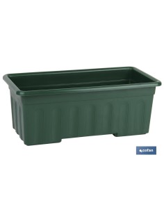 Pack de 12 jardinières vertes modèle azahar 50 x 21,5 x 16 cm