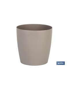 Pack 12 macetas Camelia color crema 14x13.8 cm