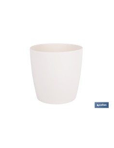 Confezione da 12 vasi Camelia colore crema 25x23.6 cm in polipropilene