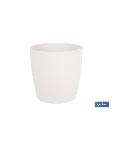 Pacote de 12 vasos Camelia cor creme 25x23.6 cm de polipropileno