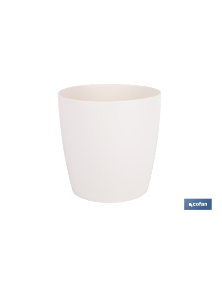 Pacote de 12 vasos Camelia cor creme 25x23.6 cm de polipropileno