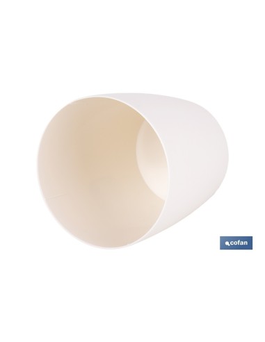 Pacote de 12 vasos Camelia cor creme 25x23.6 cm de polipropileno