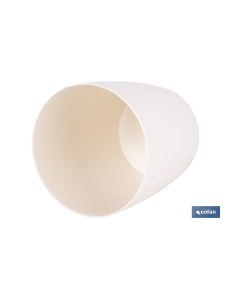 Pacote de 12 vasos Camelia cor creme 25x23.6 cm de polipropileno