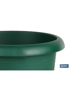 Pacchetto di 12 vasi verdi modello Gardenia 22x18 con piattino 18.5cm 2