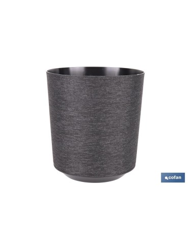 Pack of 4 black textile pots PP 10.5 L Ø 254 x 269 mm