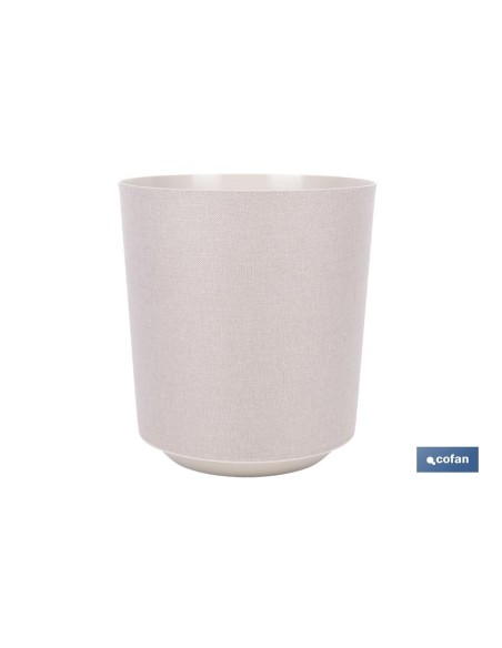 Pacco di 4 vasi in tessuto beige PP 10,5 L Ø 25 x 40 cm