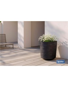 Pack de 4 pots en tissu noir PP Ø 285 x 316 mm 16 L