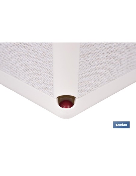 Pack de 4 pots carrés textiles blancs 3,7 L