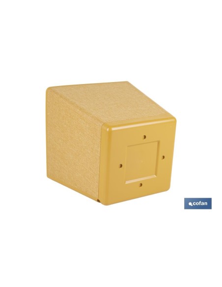 Pack de 4 pots carrés textiles moutarde 3,7 L