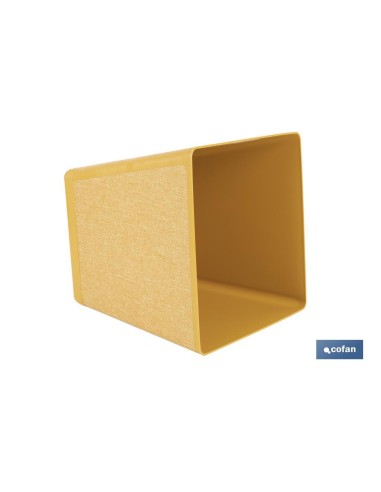Pack de 4 pots carrés textiles moutarde 3,7 L