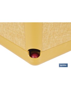 Pack de 4 pots carrés en textile moutarde 18L 2