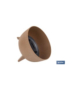 Pack of 5 pots with legs and drainage filter brown WPC Ø 330 x 234 mm 2