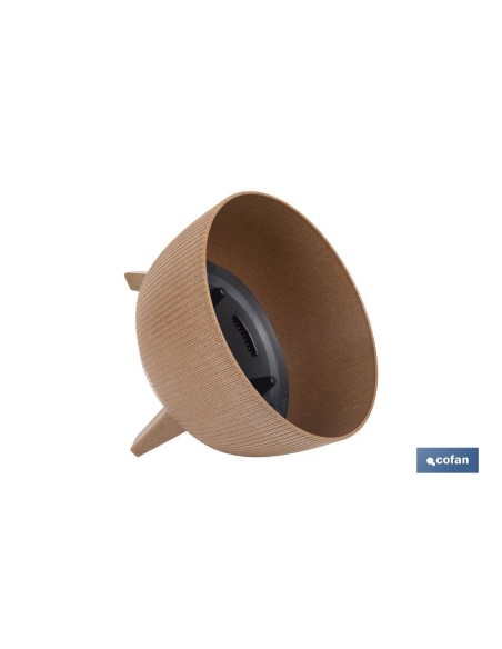 Pack de 5 pots avec pieds et filtre de drainage marron WPC Ø 330 x 234 mm