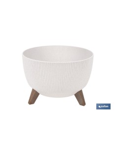 Pack mit 5 Töpfen mit Beinen und Drainagefilter WPC 12,4 L